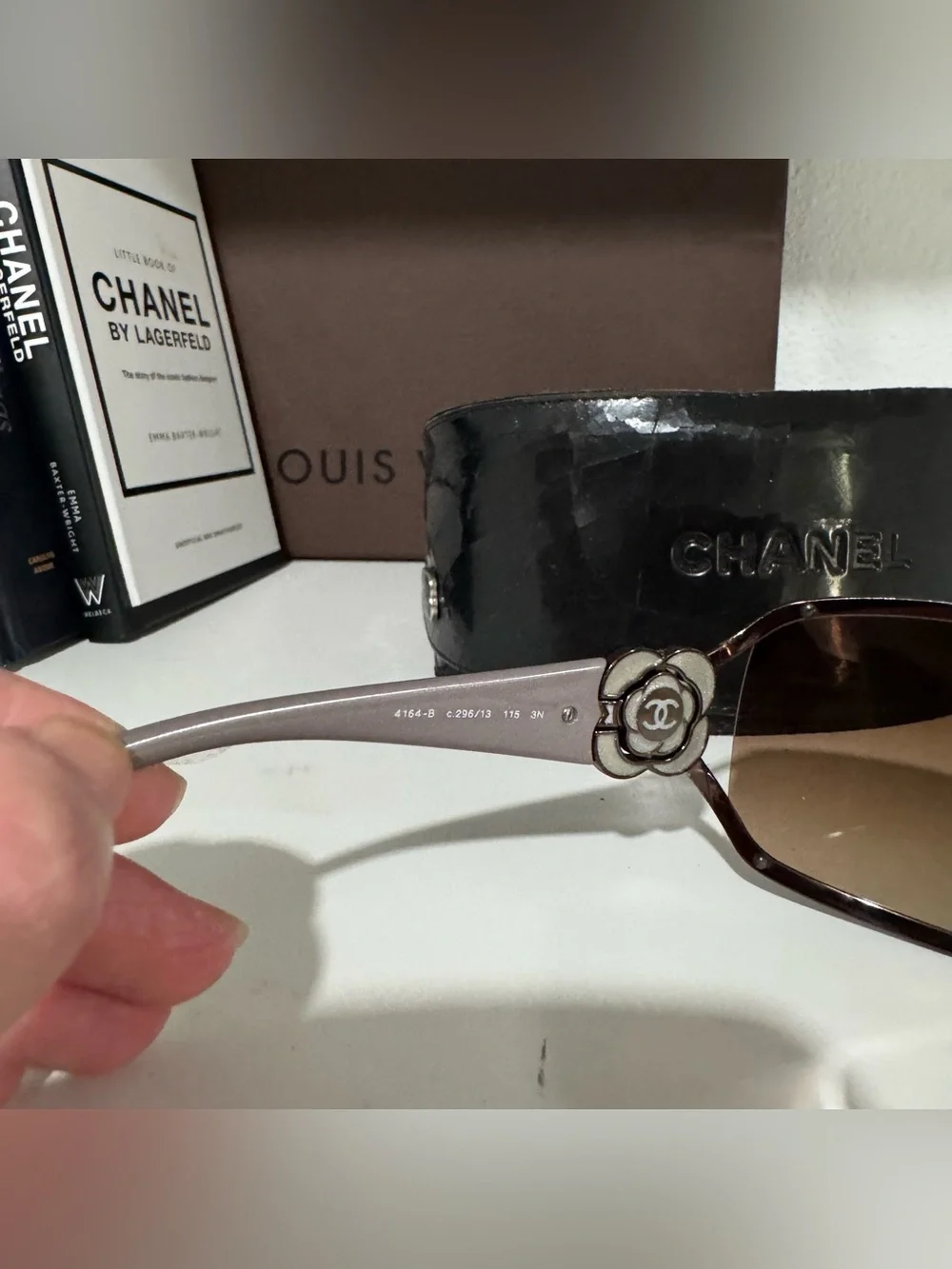 Chanel Brown Shield Sunglasses